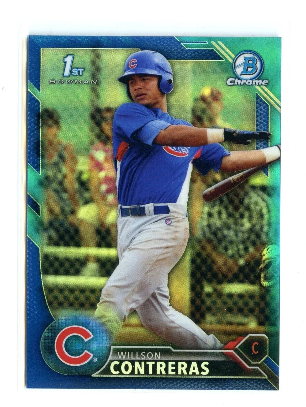 2016 Bowman Chrome Prospects Willson Contreras #BCP16 Blue Refractor 67/150 RC